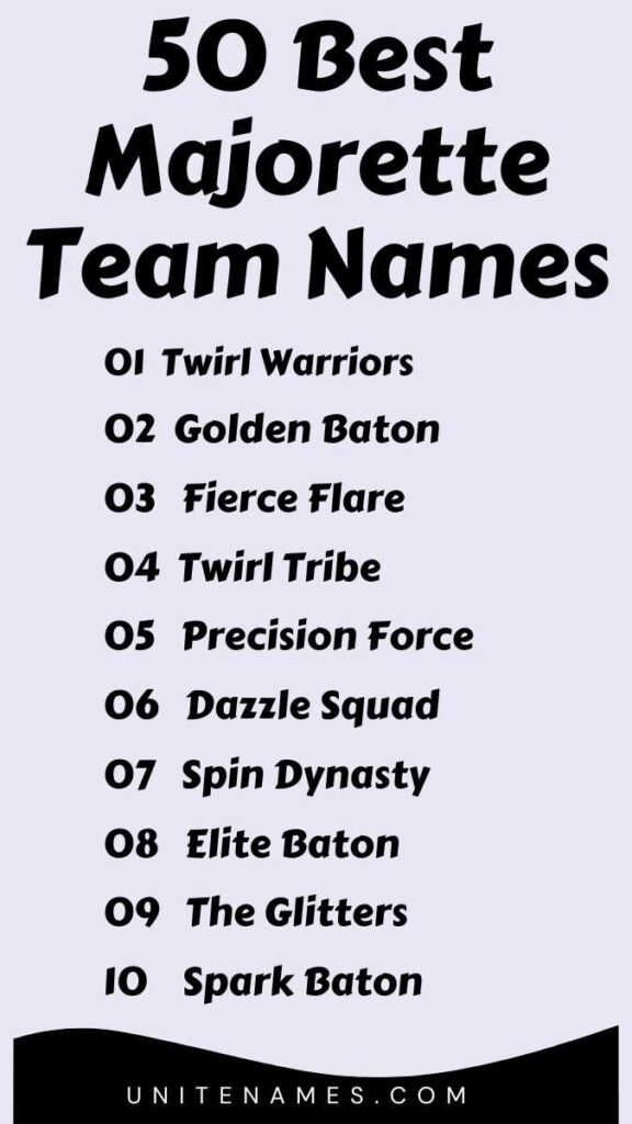 Best Majorette Team Names