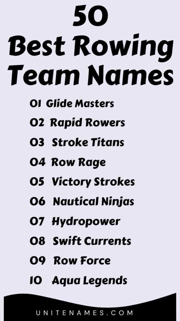 Best Rowing Team Names