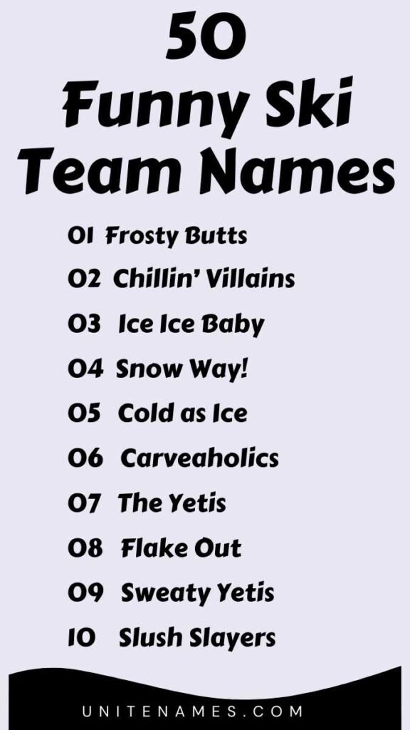 Funny Ski Team Names