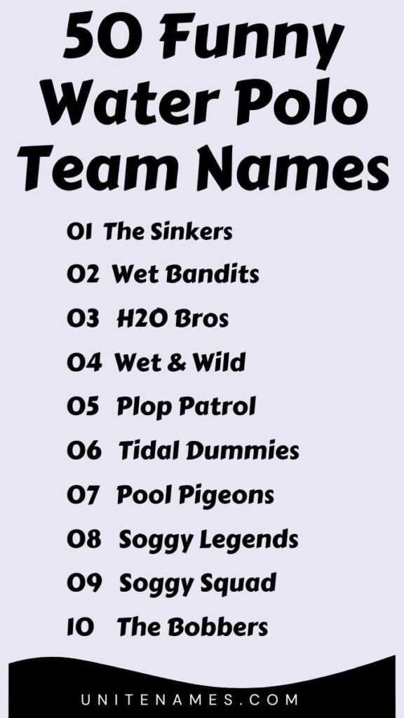 Funny Water Polo Team Names