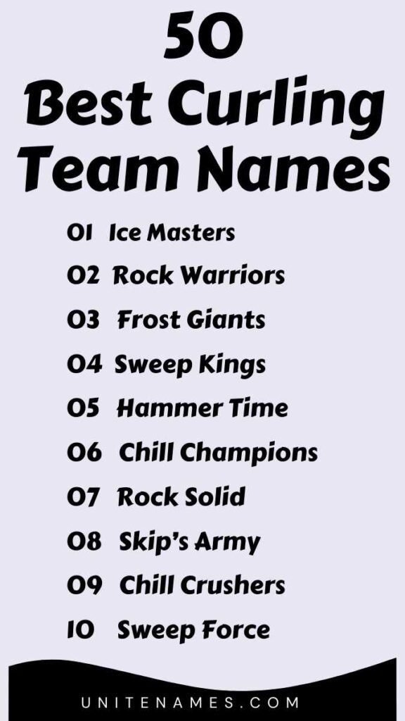 Best Curling Team Names