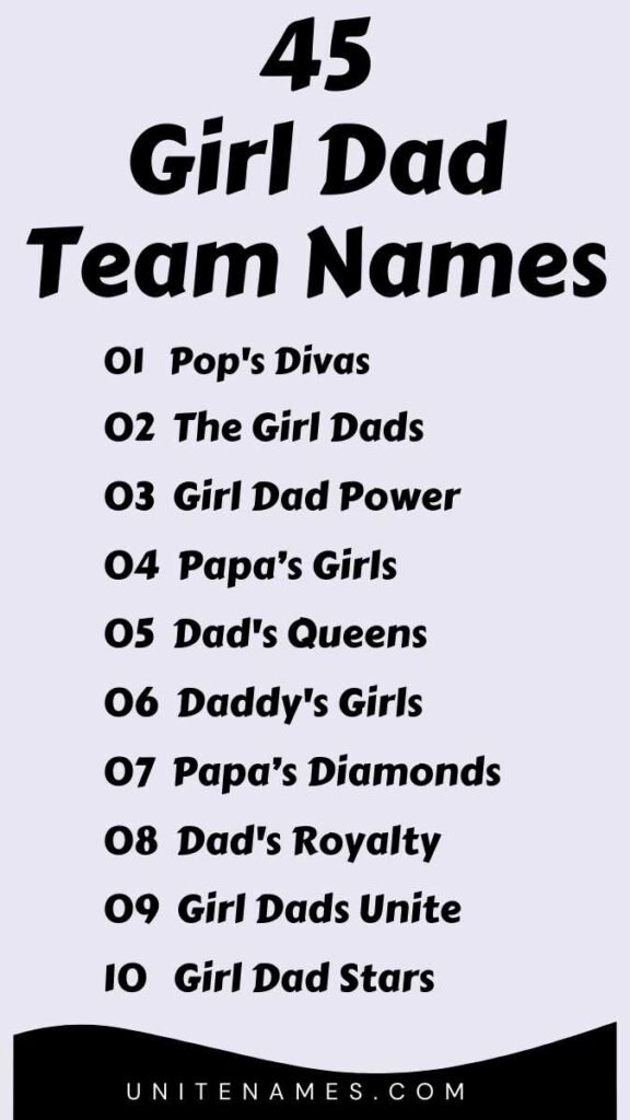 Girl Dad Team Names