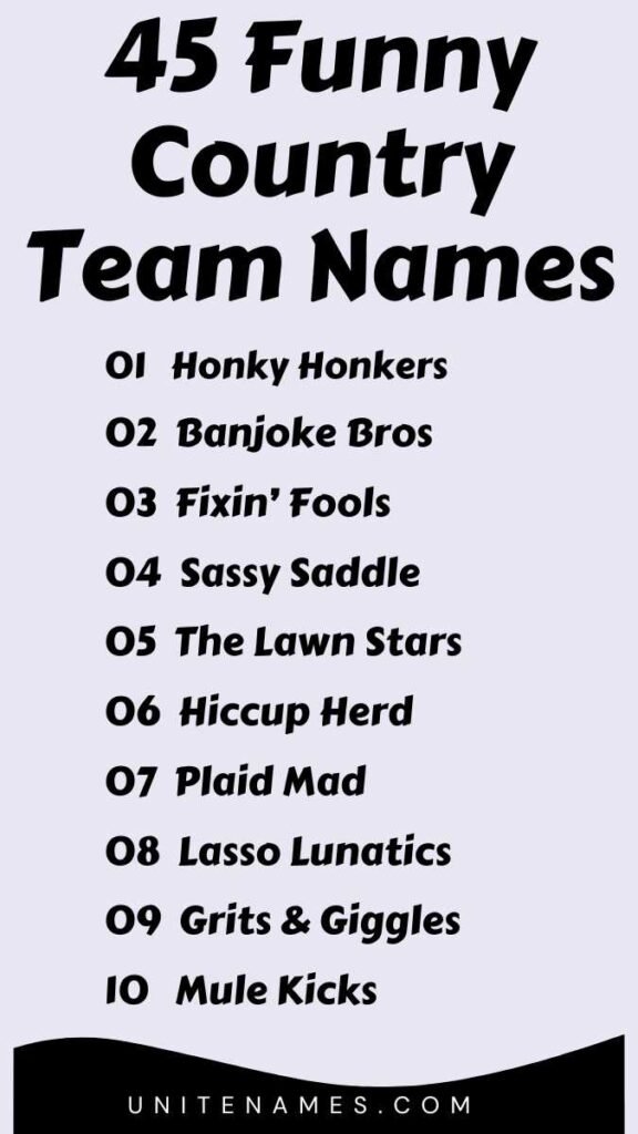 Funny Country Team Names