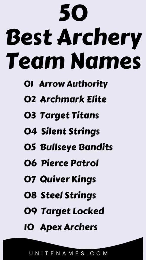 Best Archery Team Names