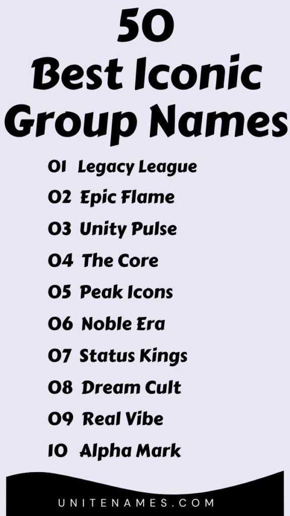 Best Iconic Group Names