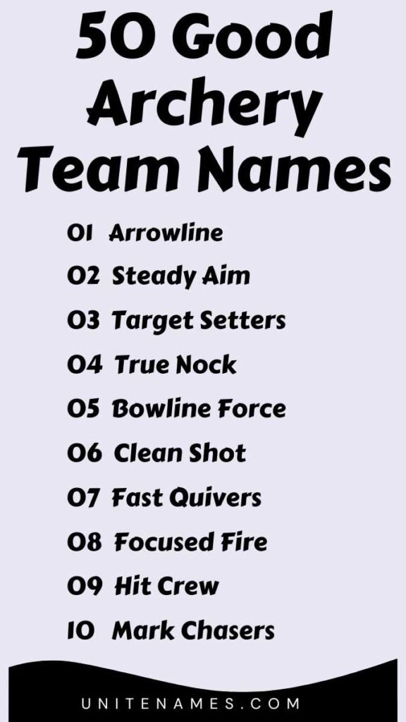 Good Archery Team Names